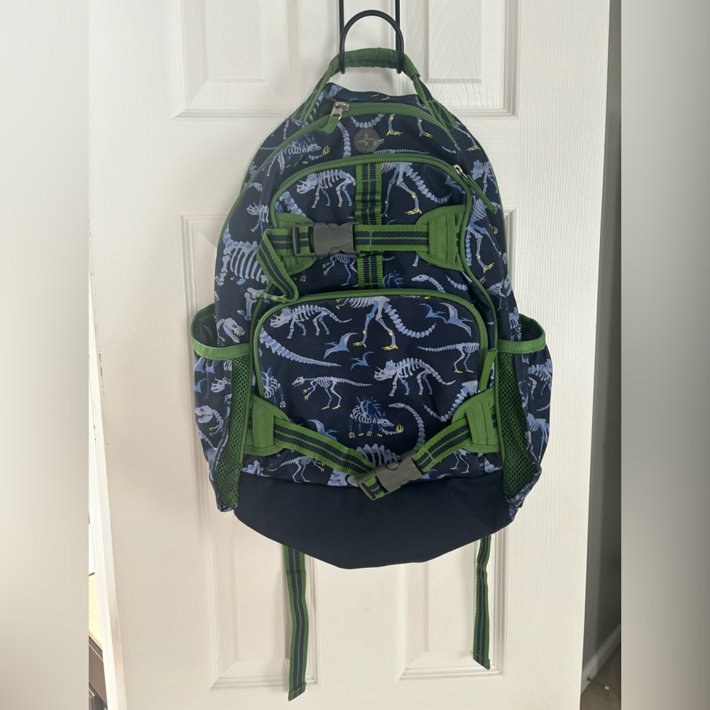 Pottery Barn Kids Boys Dinosaur Dino Backpack Blue Green